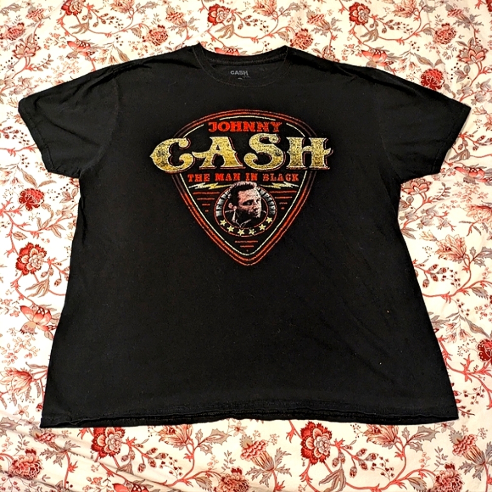 Men's Johnny Cash Black T-shirt 2x